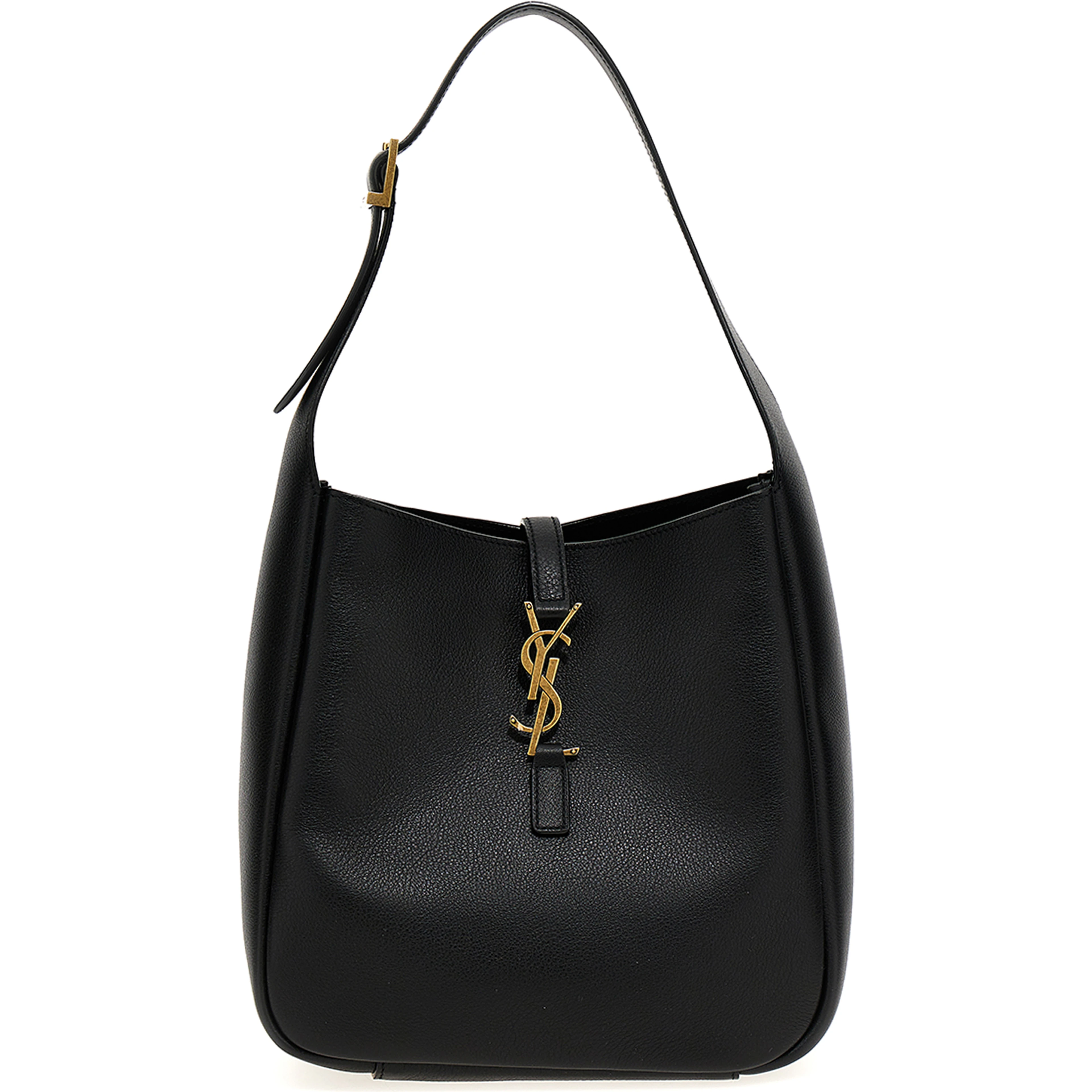 Black Calfskin Shoulder Bag