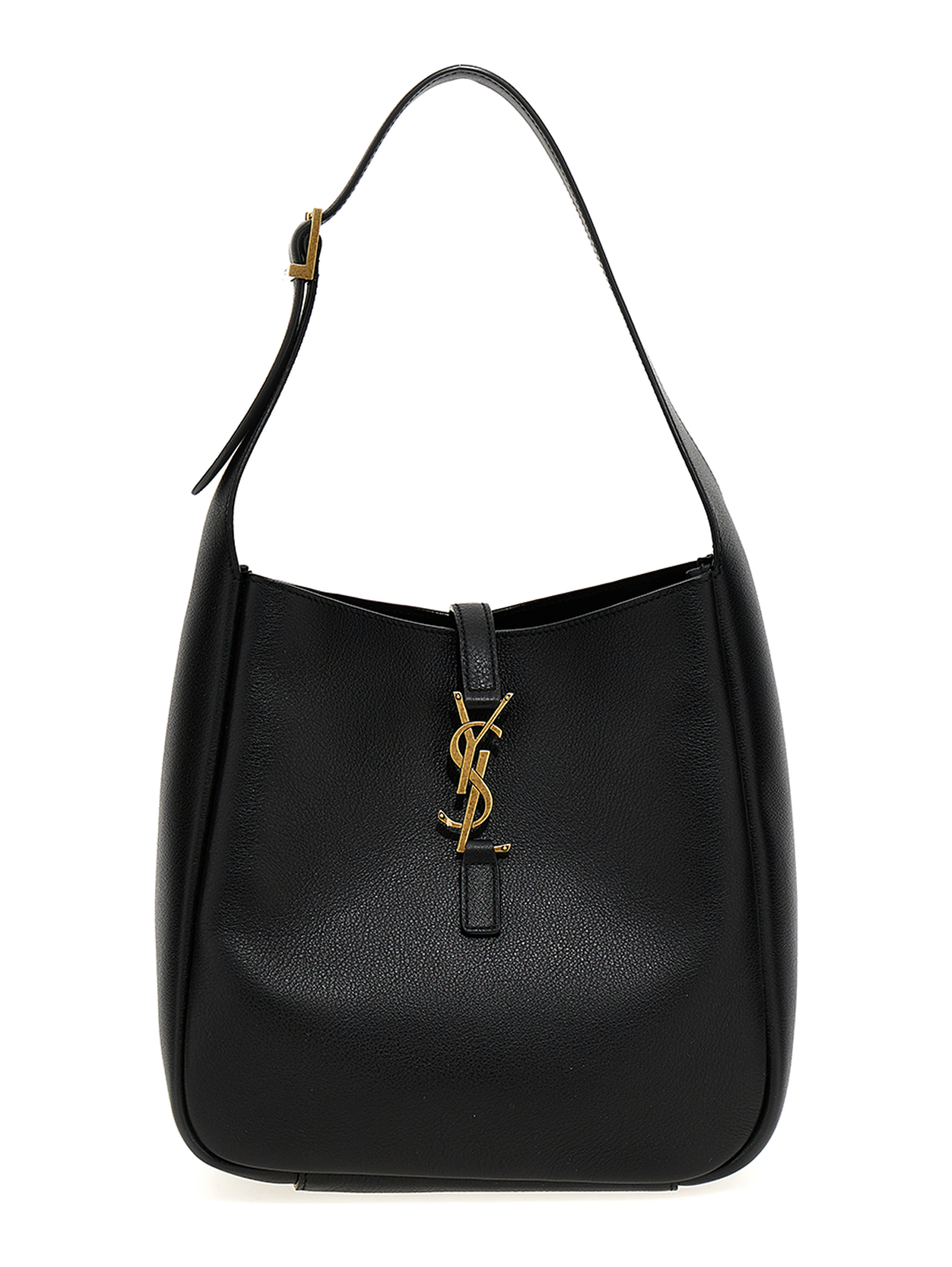 Black Calfskin Shoulder Bag