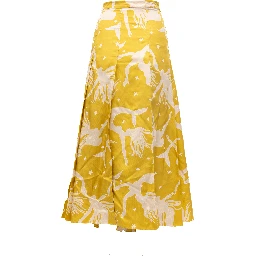 Yellow skirt with off-white details