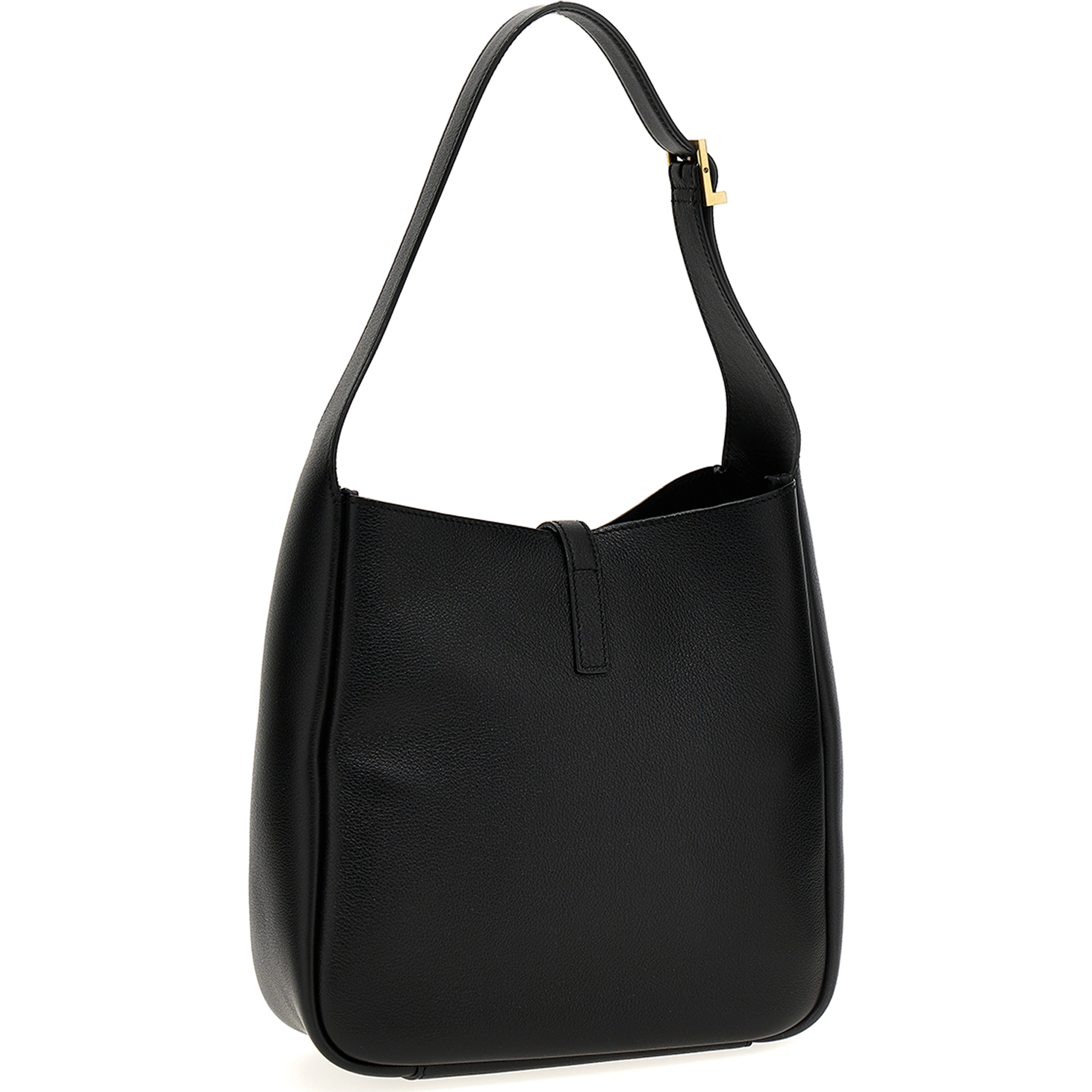 Black Calfskin Shoulder Bag