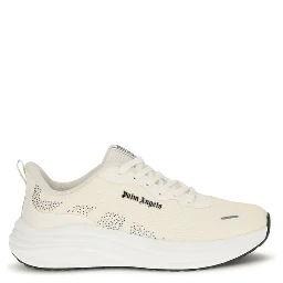 Beige Fabric Low Top Sneakers