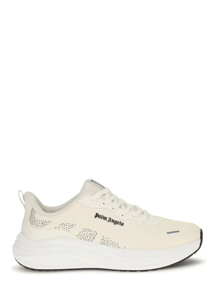 Beige Fabric Low Top Sneakers