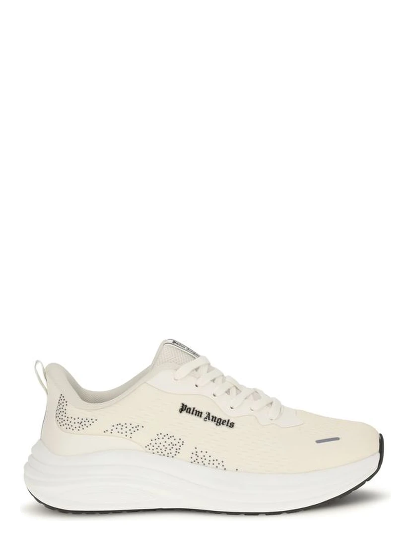 Beige Fabric Low Top Sneakers
