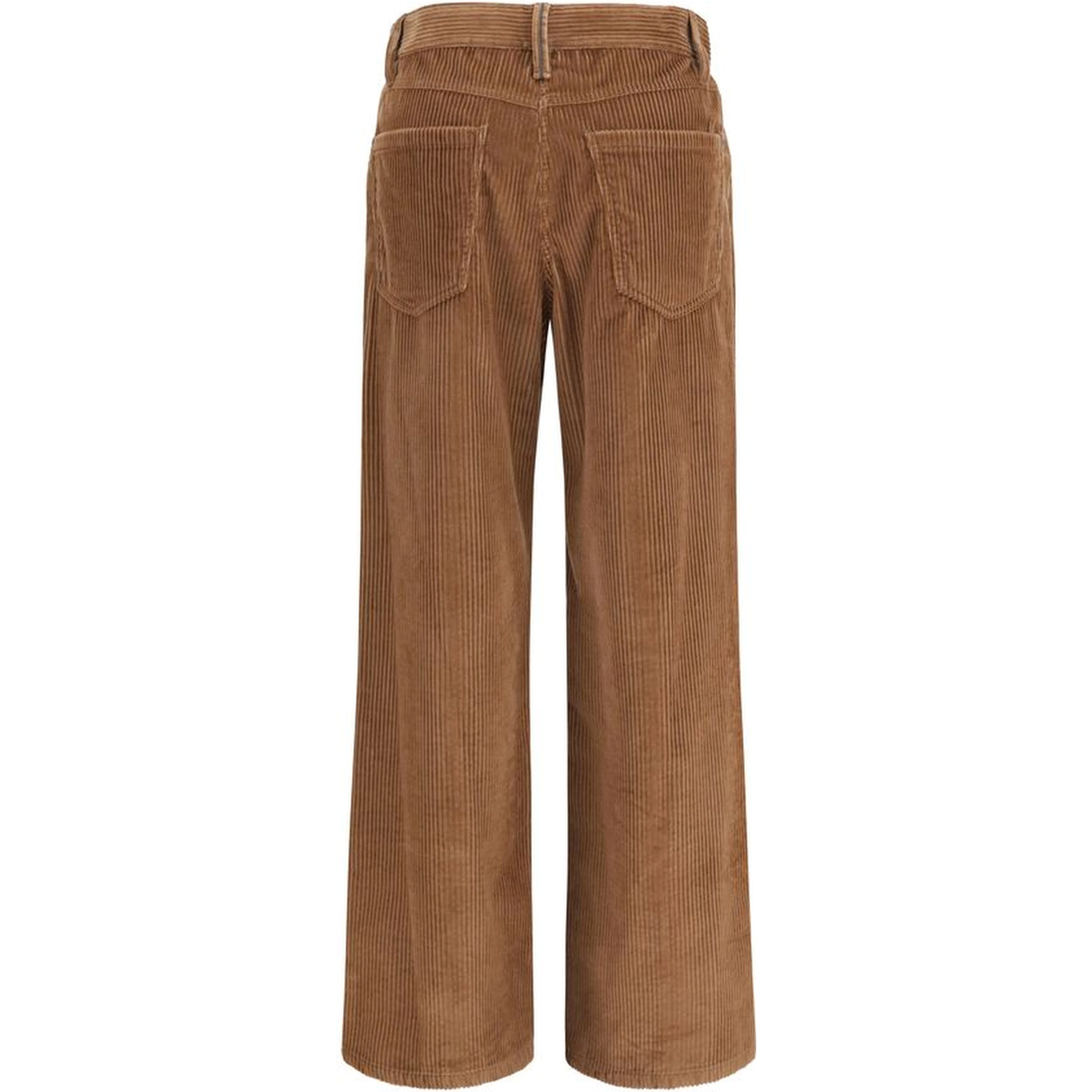 Brown Cotton Casual Pants