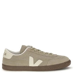Bicolor Suede Leather Low Top Sneakers