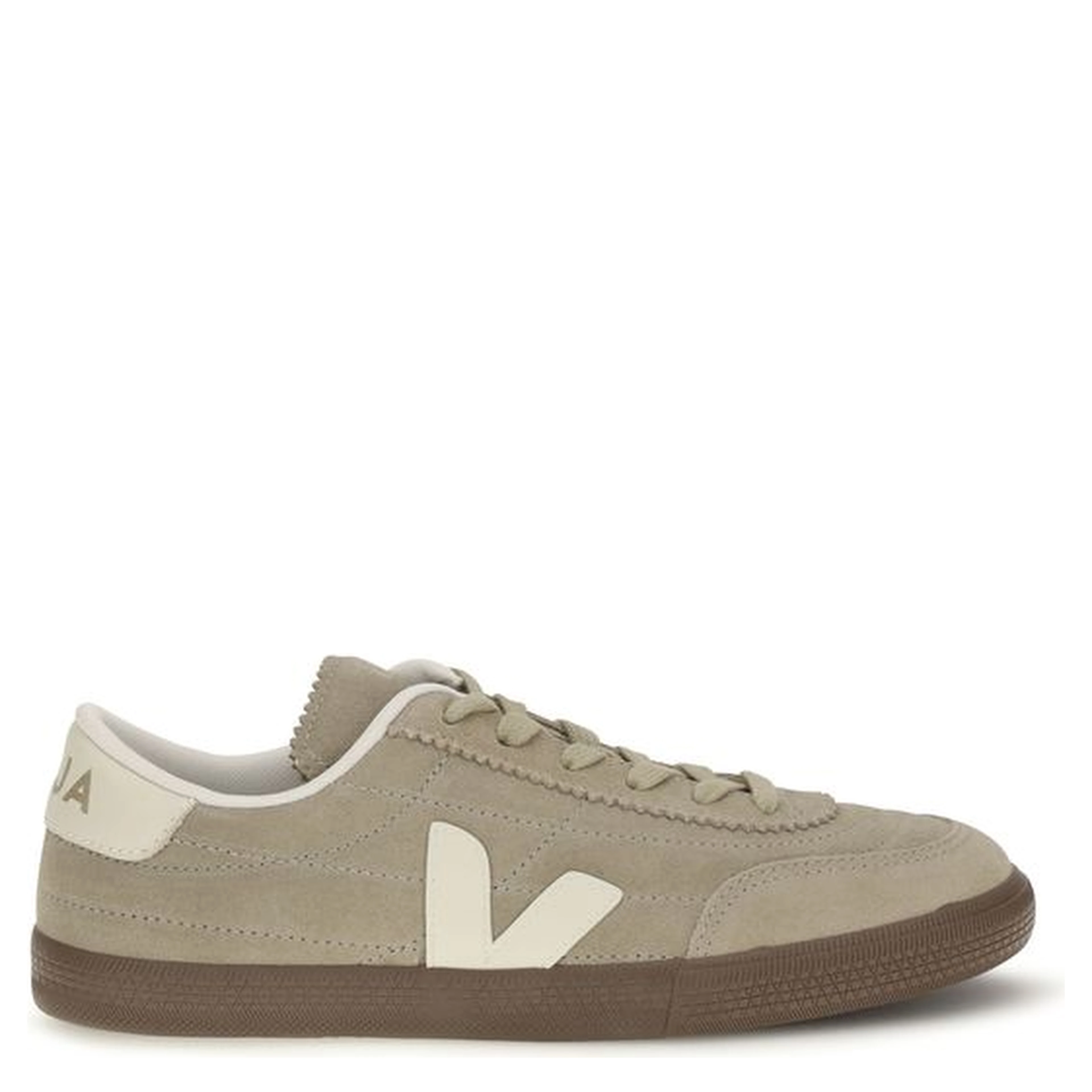 Bicolor Suede Leather Low Top Sneakers