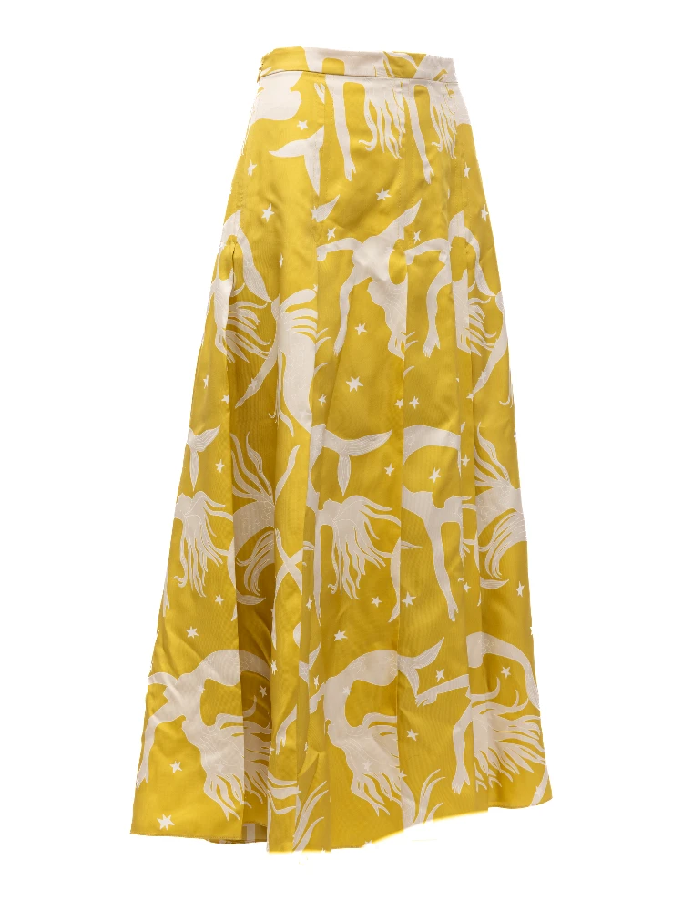 Yellow skirt with off-white details alternative