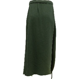 Women Silk Skirt in Dark Green