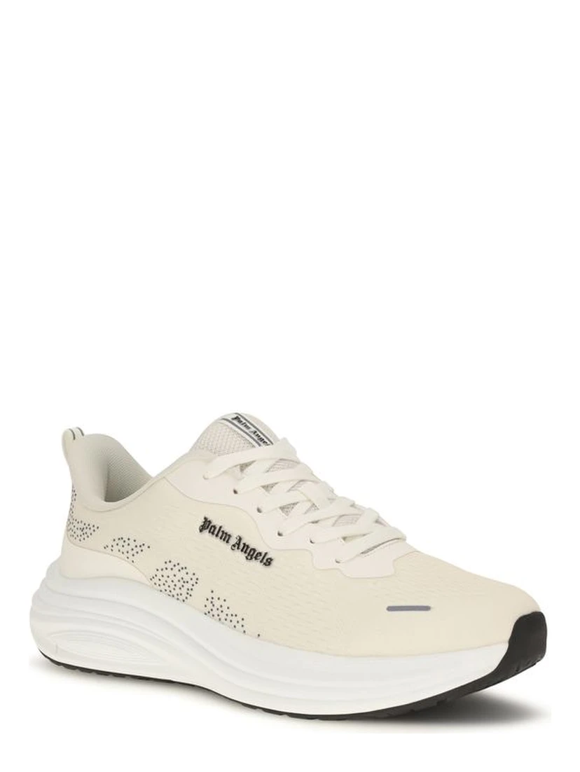 Beige Fabric Low Top Sneakers