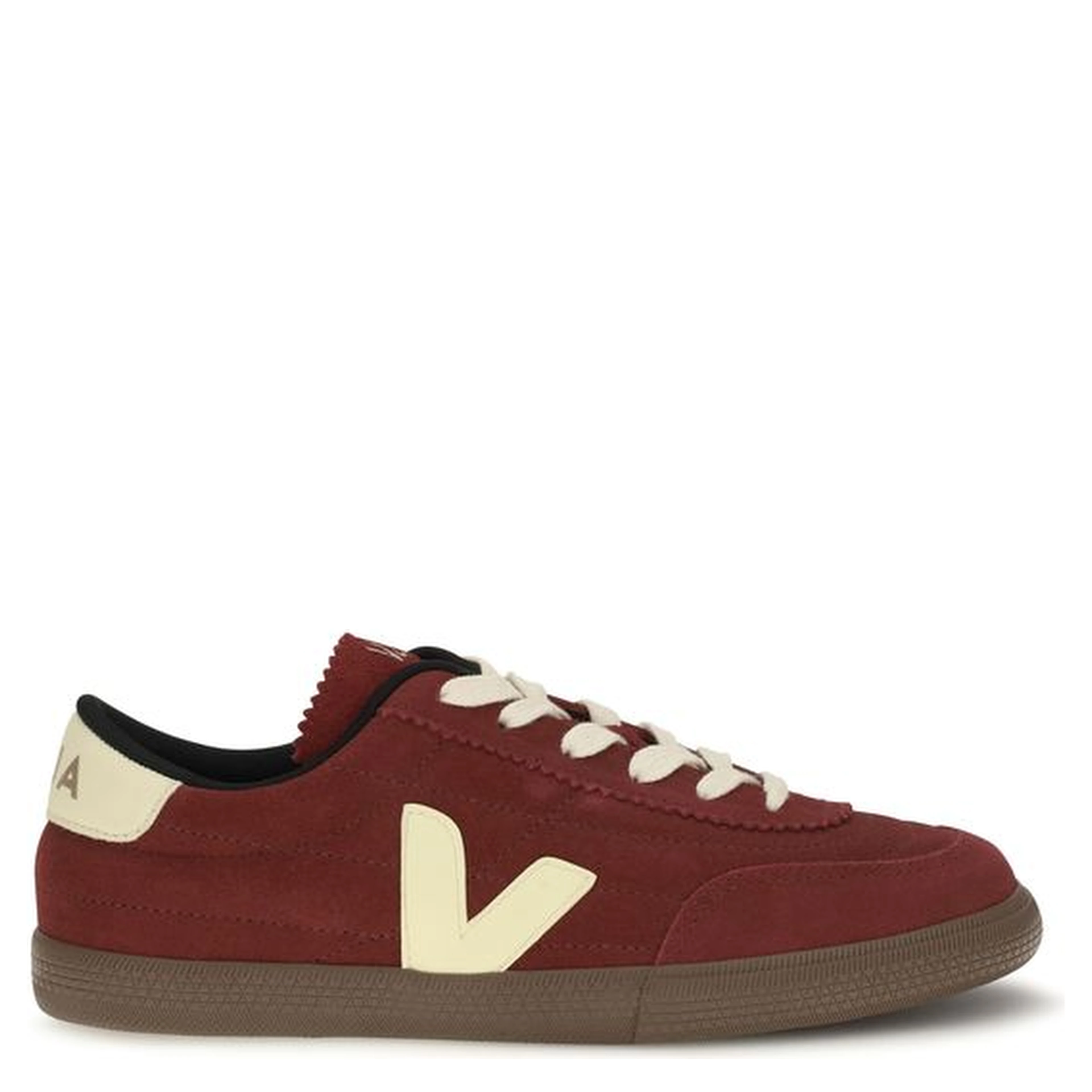 Bordeaux Suede Leather Low Top Sneakers