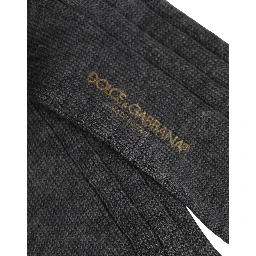 Gray Wool Blend Over The Calf Accessory Socks