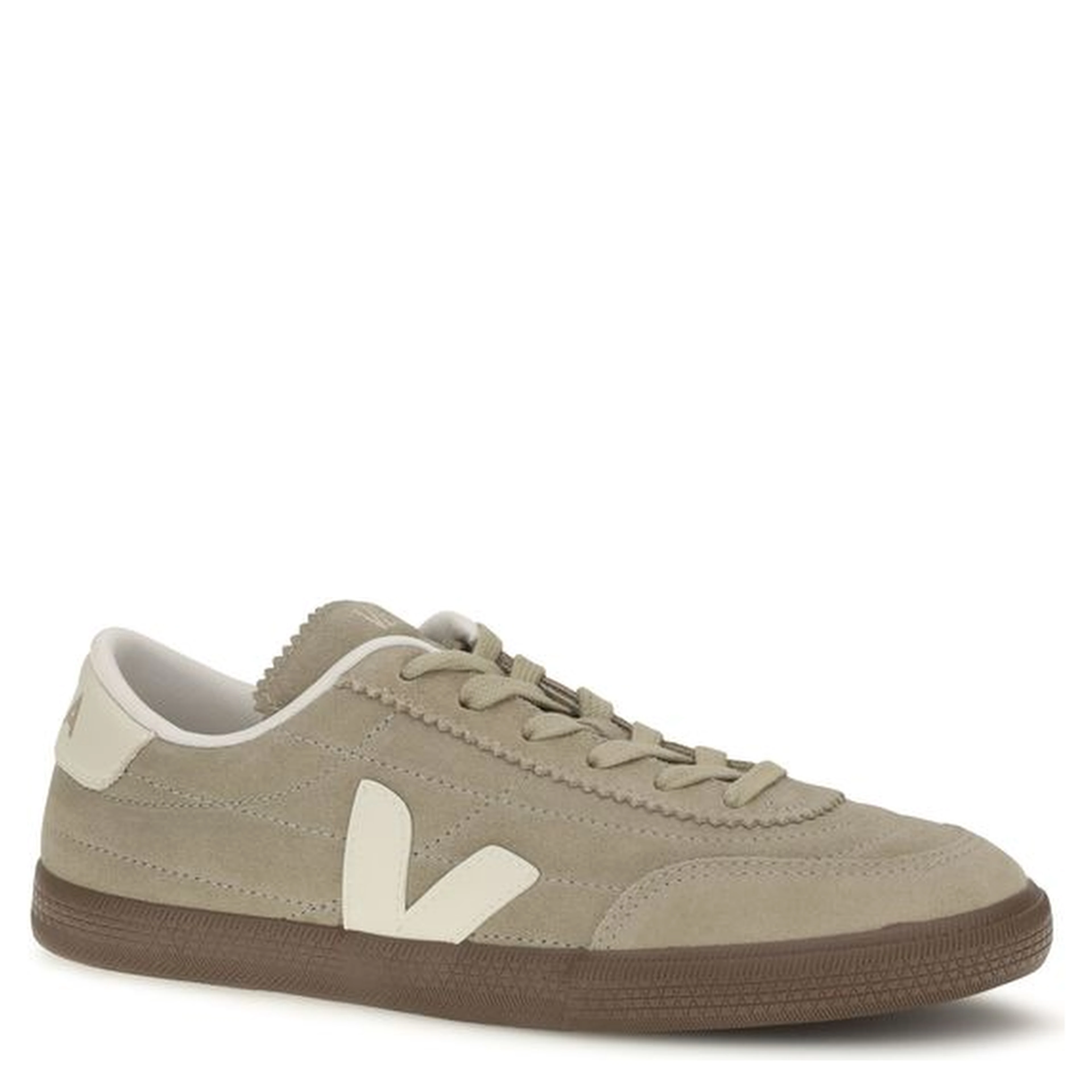 Bicolor Suede Leather Low Top Sneakers