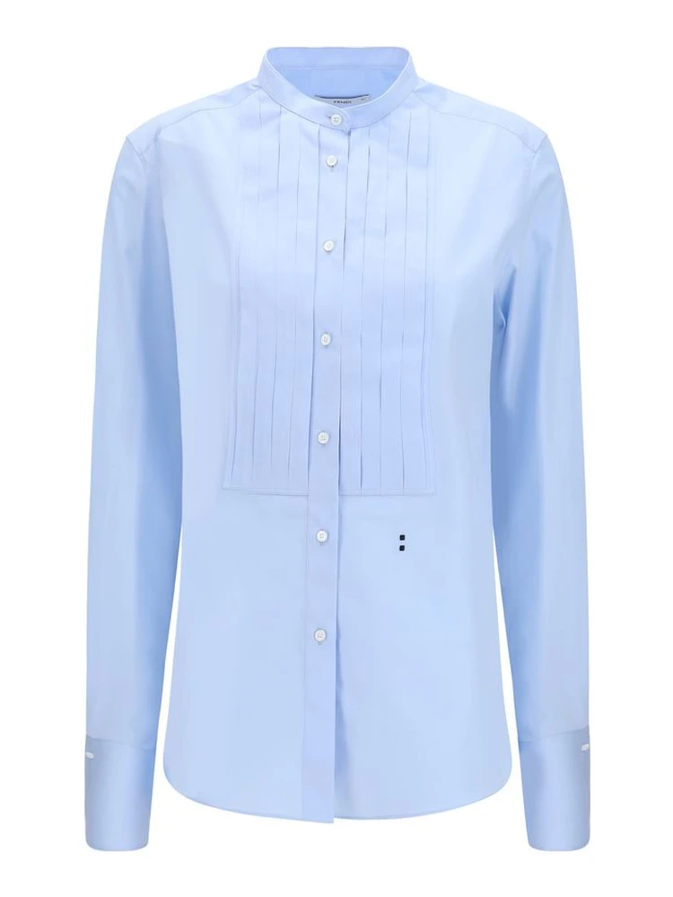 Blue Cotton Dress Shirt