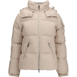 Beige Goose Down Shell Jacket