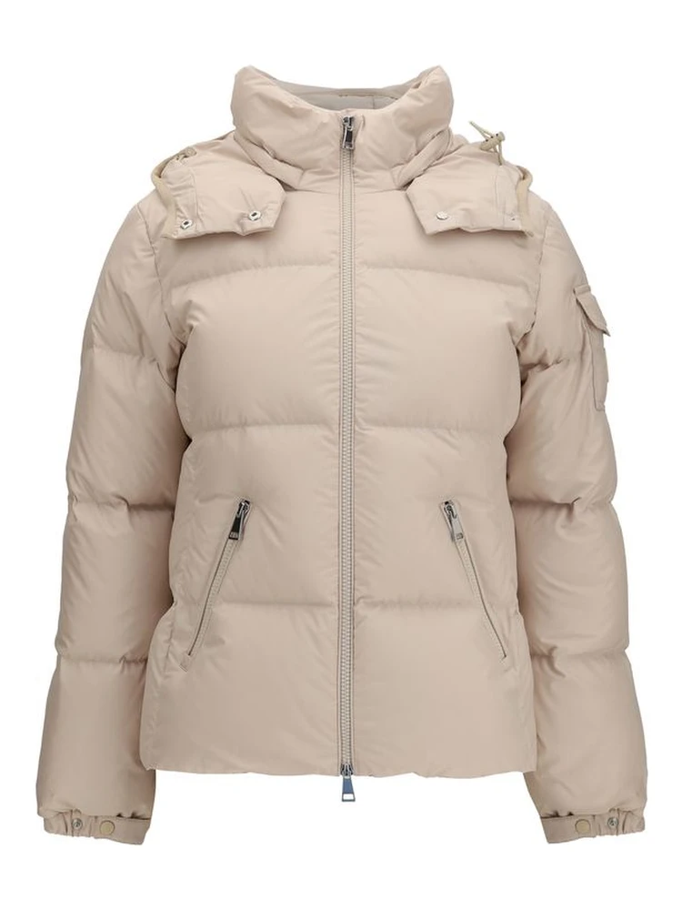 Beige Goose Down Shell Jacket