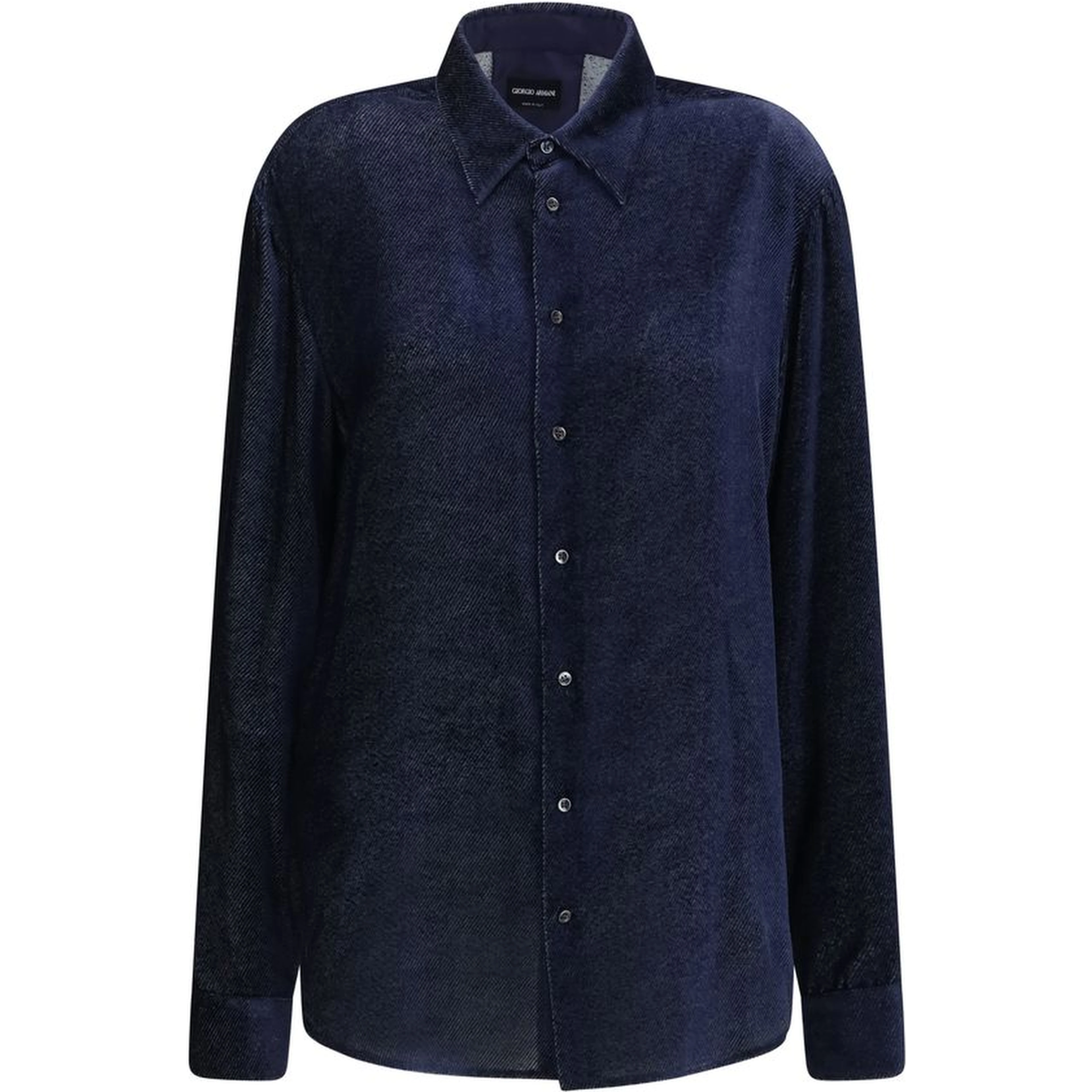 Blue Silk Dress Shirt
