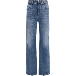 Blue Cotton Relaxed Fit Jeans