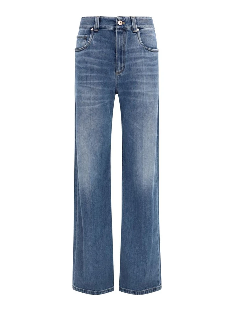 Blue Cotton Relaxed Fit Jeans