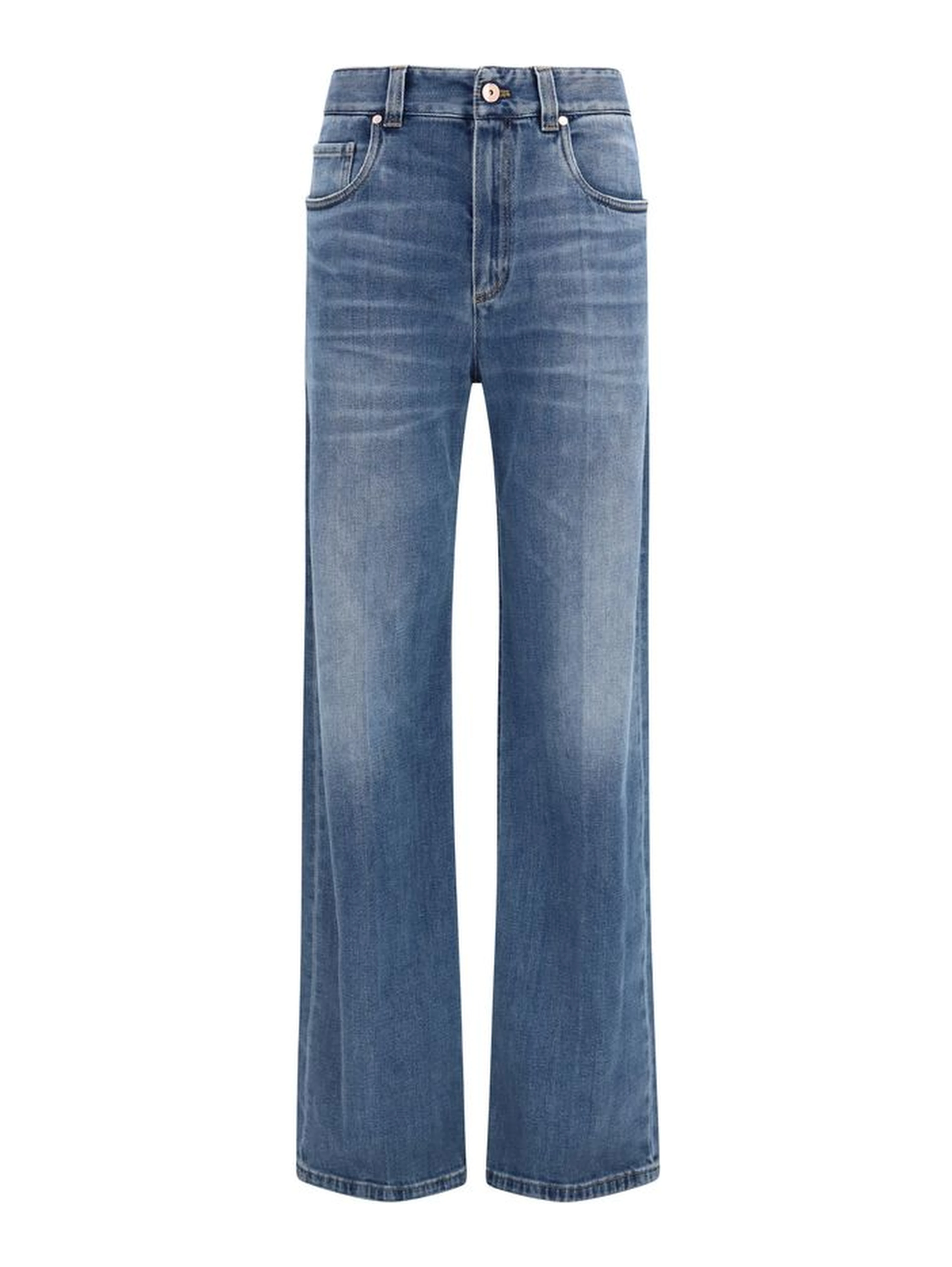 Blue Cotton Relaxed Fit Jeans