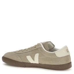 Bicolor Suede Leather Low Top Sneakers