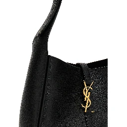 Black Calfskin Shoulder Bag