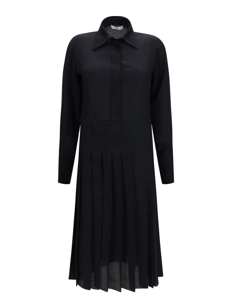 Black Silk Casual Dress