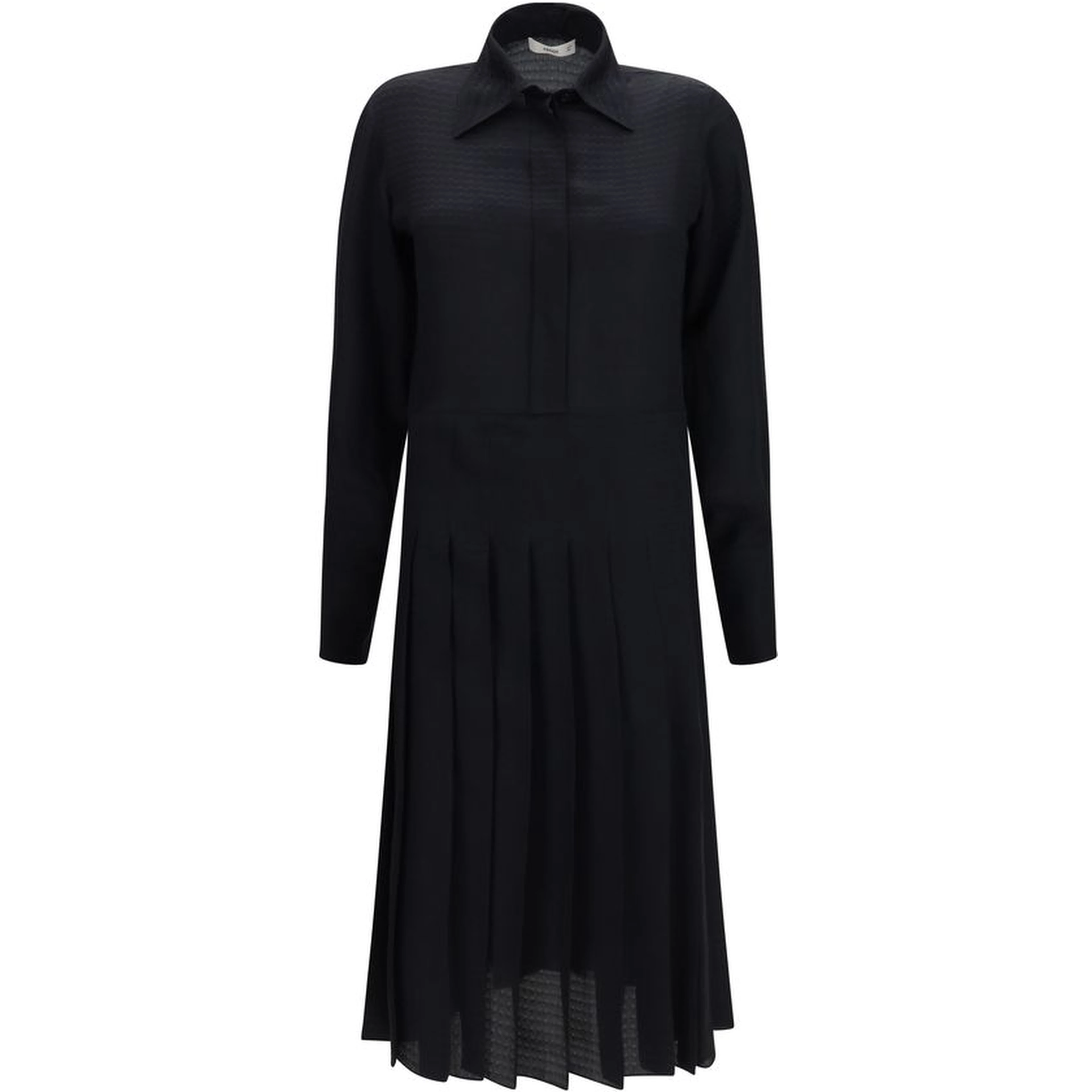 Black Silk Casual Dress
