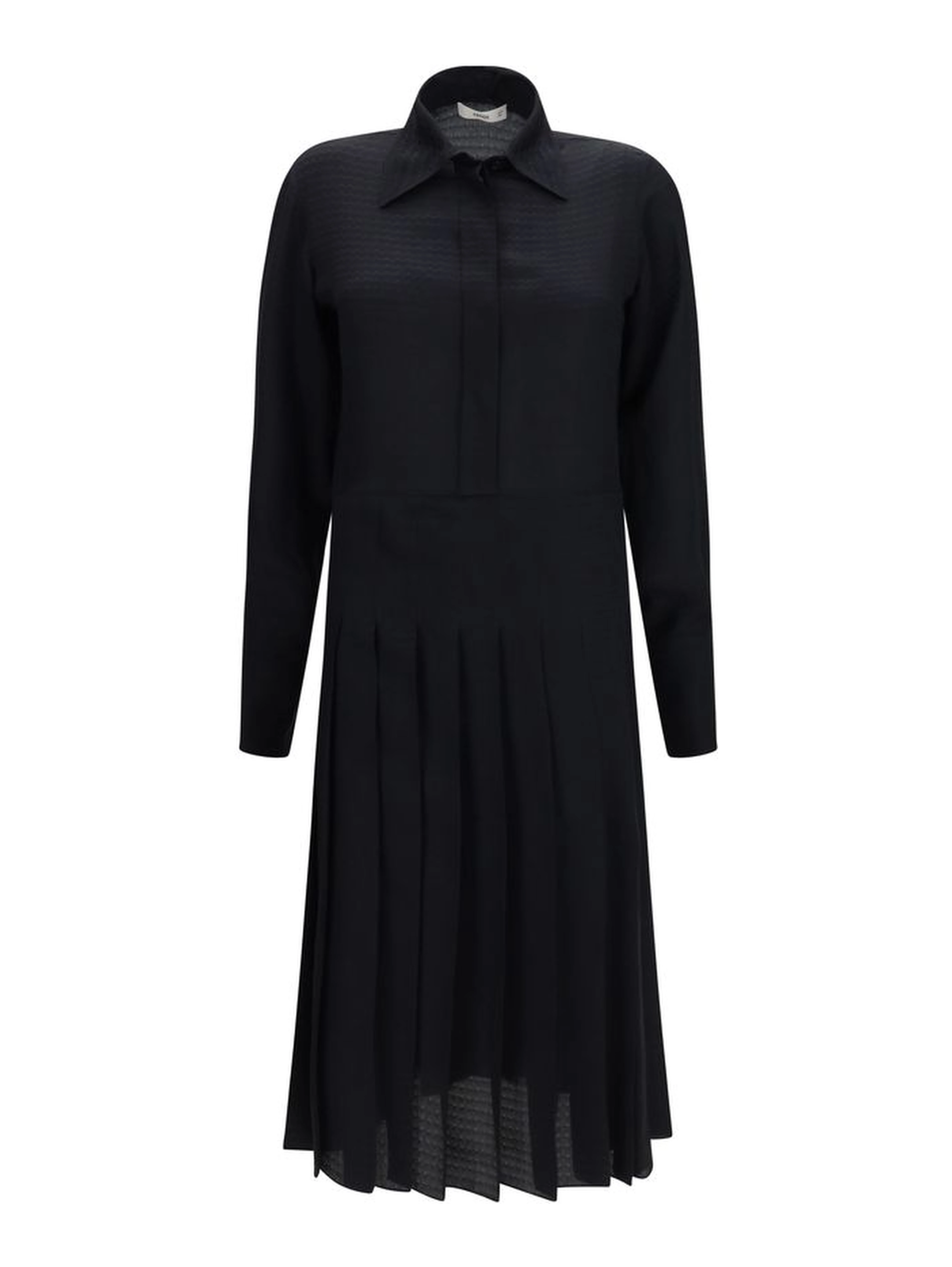 Black Silk Casual Dress