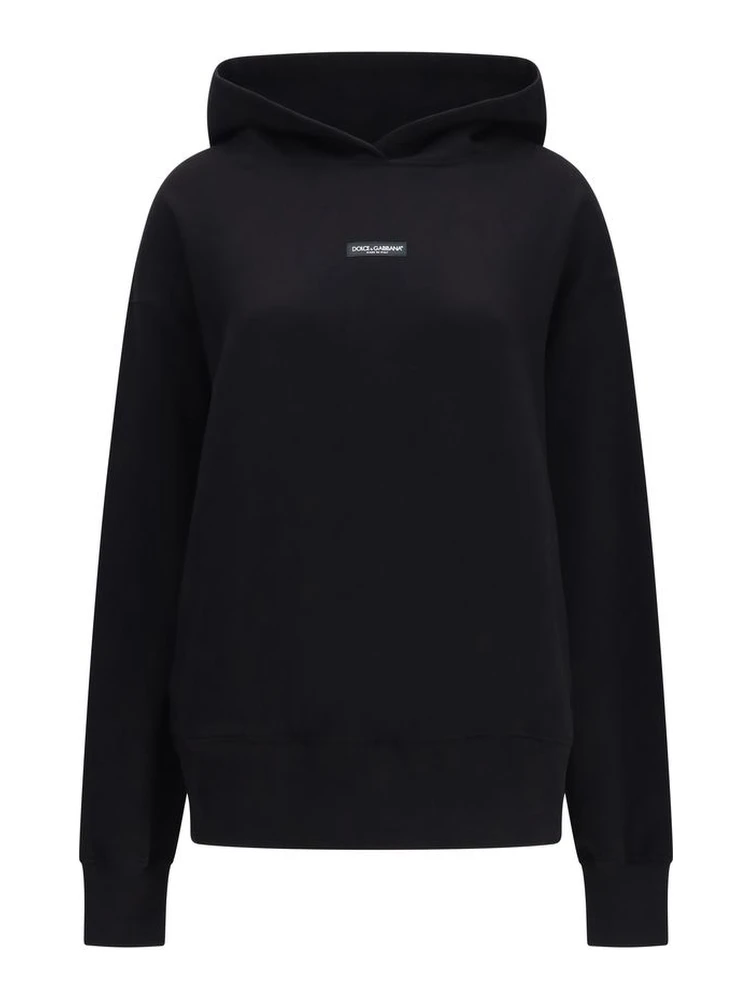 Black Cotton Sweatshirt