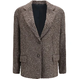 Brown Wool Oves Aries Biker Jacket