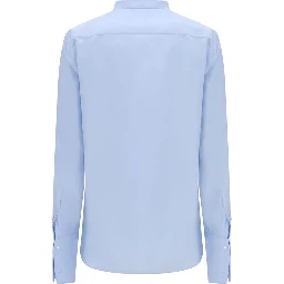 Blue Cotton Dress Shirt
