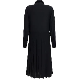 Black Silk Casual Dress