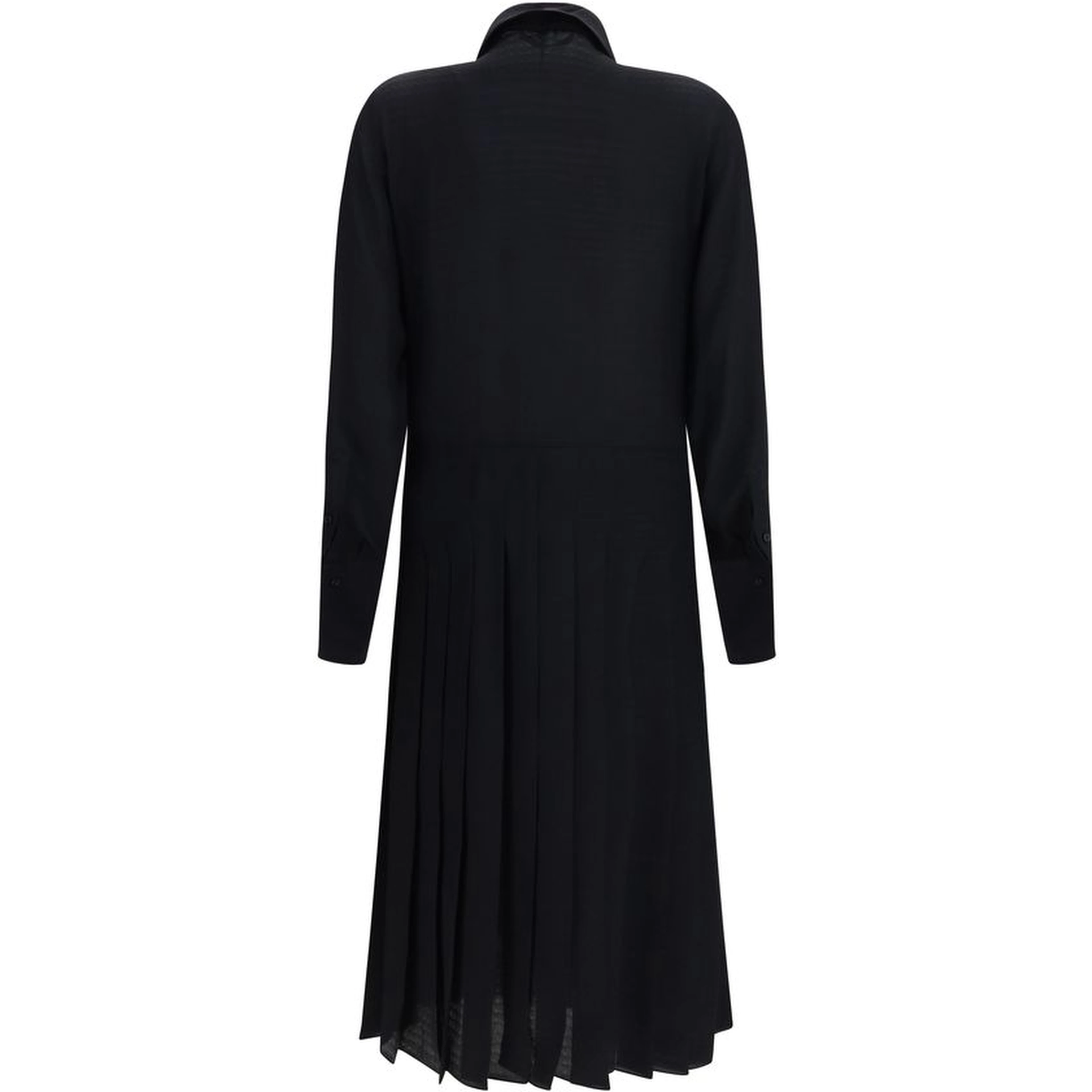 Black Silk Casual Dress