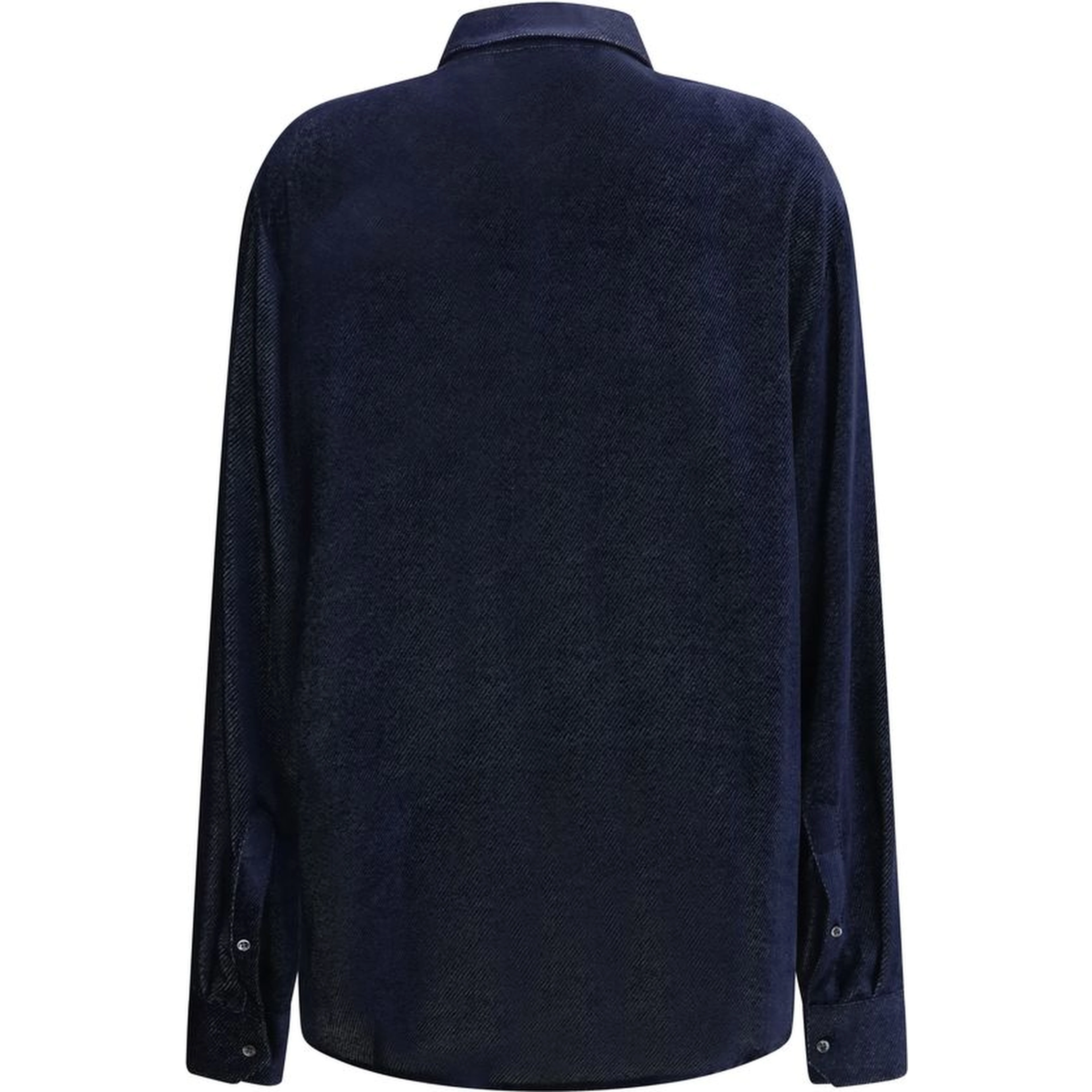 Blue Silk Dress Shirt