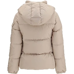 Beige Goose Down Shell Jacket
