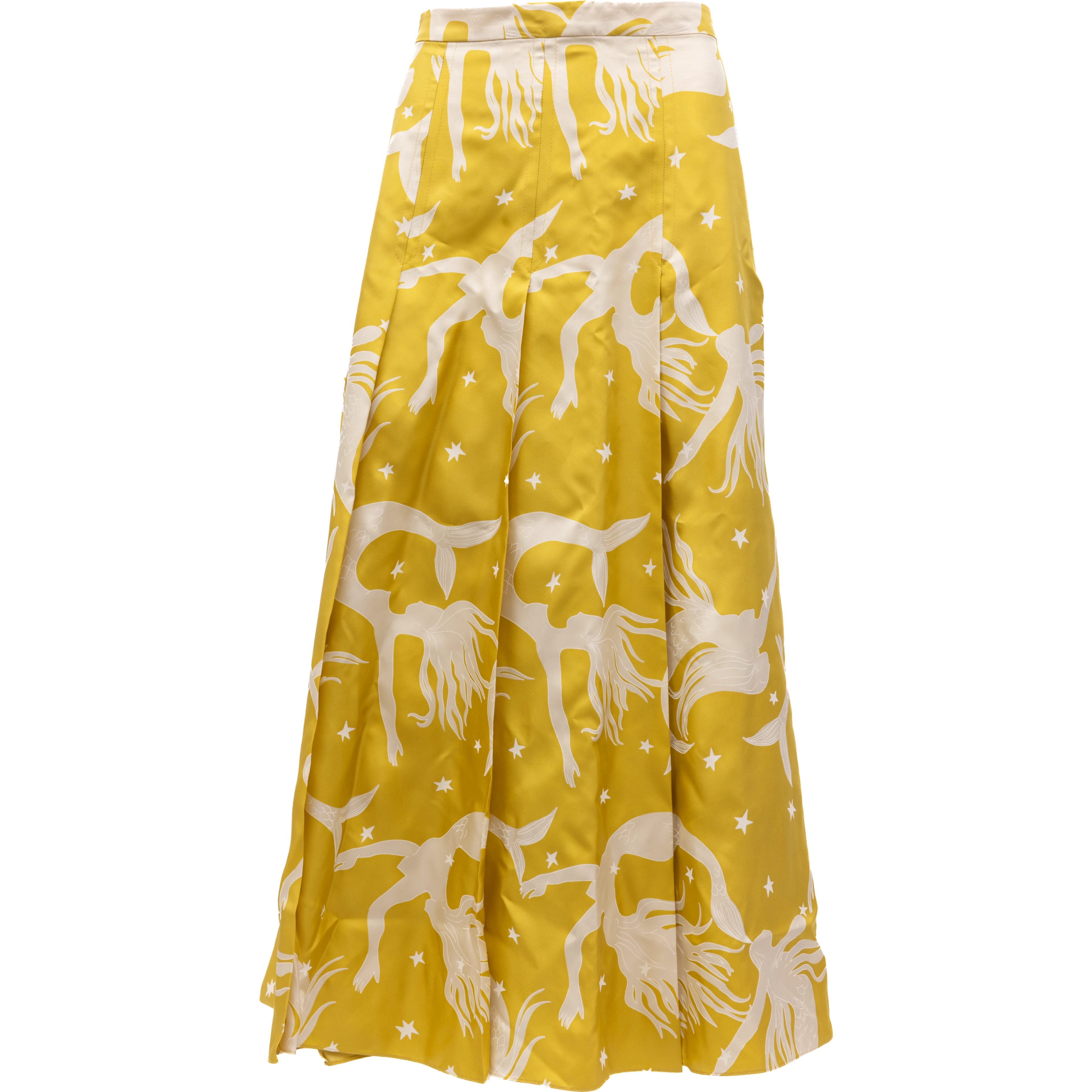Yellow skirt with off-white details