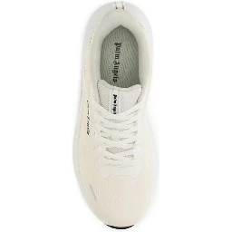 Beige Fabric Low Top Sneakers