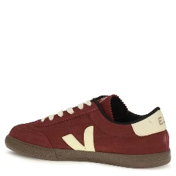 Bordeaux Suede Leather Low Top Sneakers