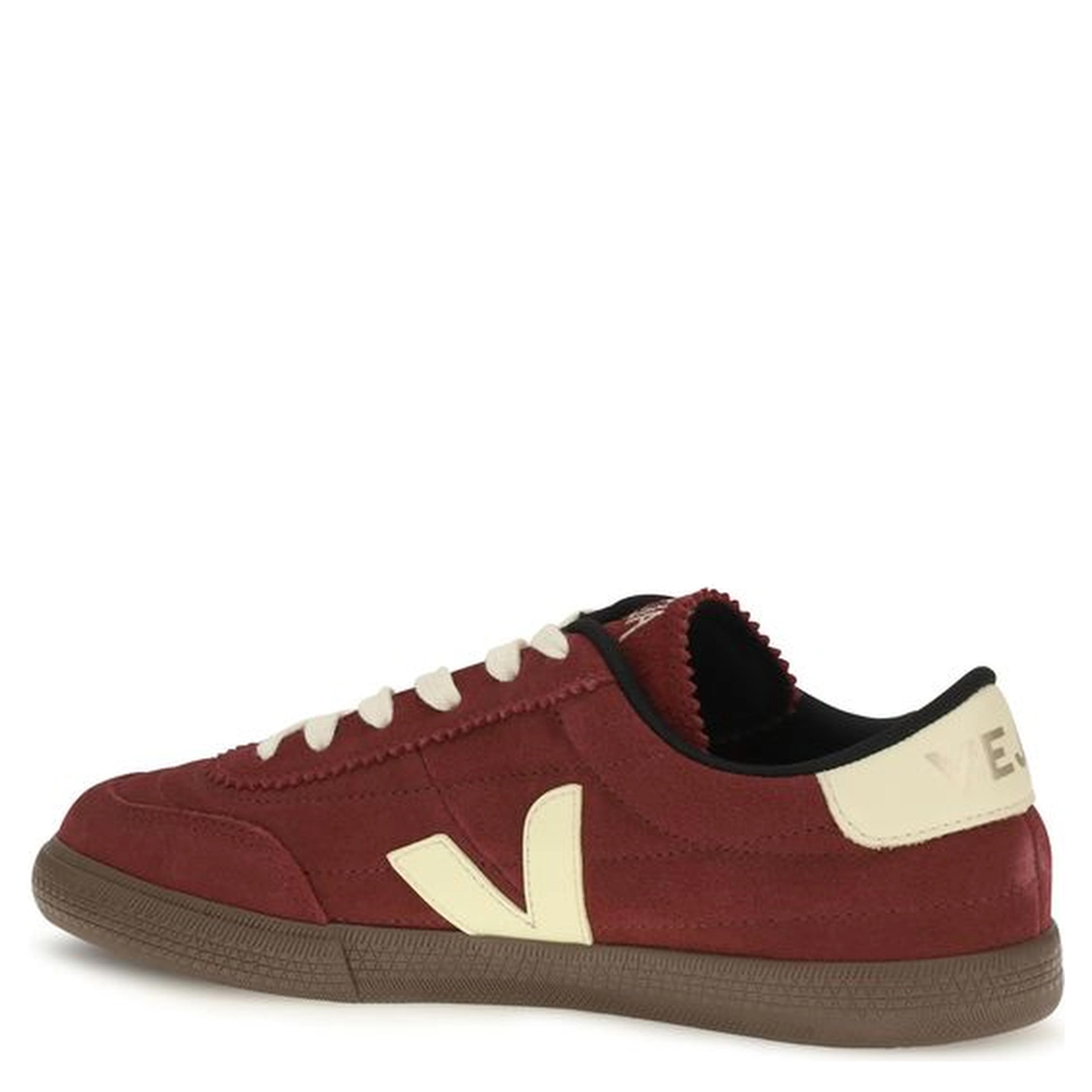 Bordeaux Suede Leather Low Top Sneakers