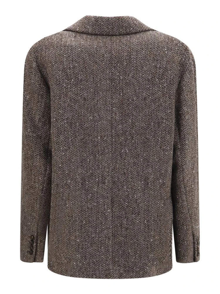 Brown Wool Oves Aries Biker Jacket alternative