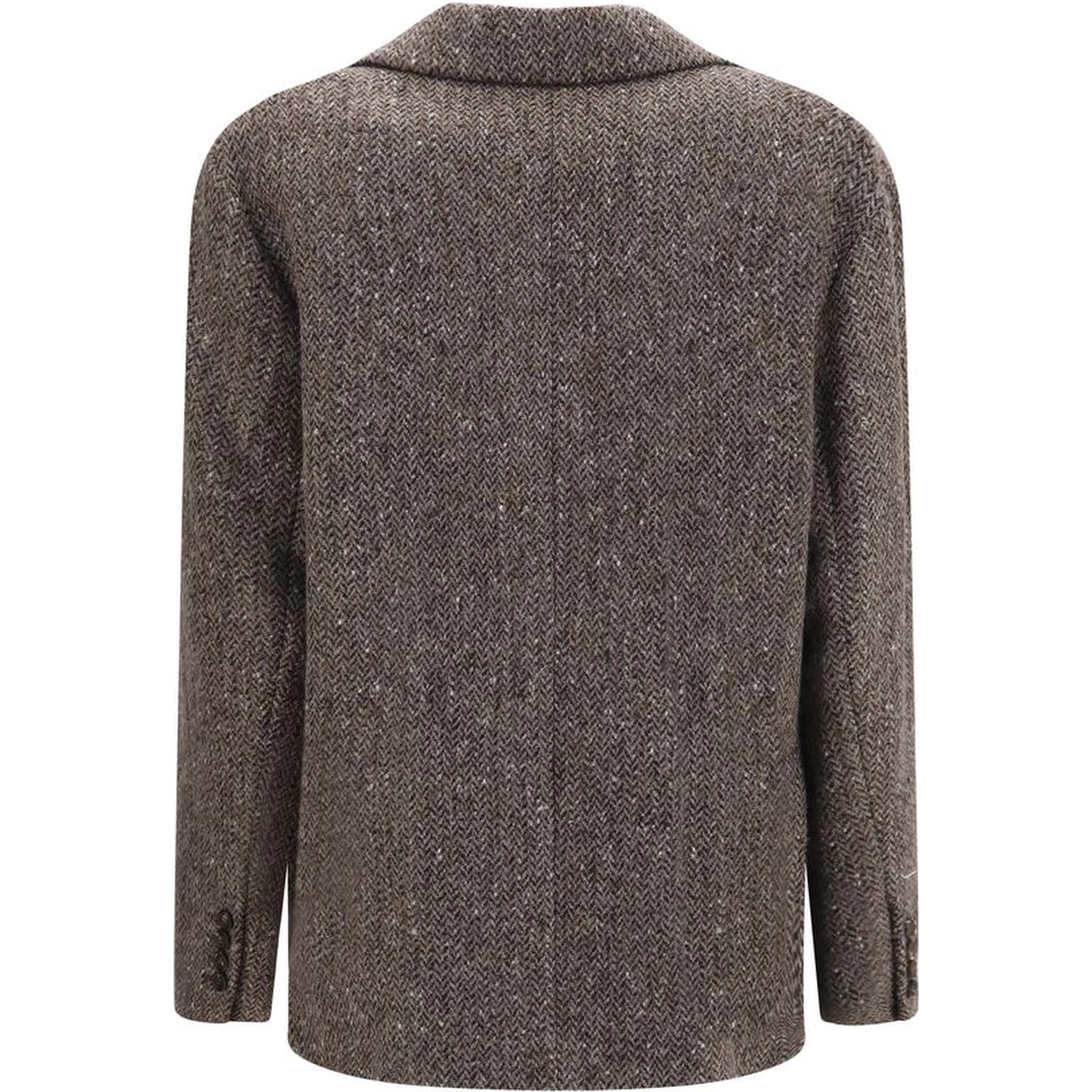 Brown Wool Oves Aries Biker Jacket