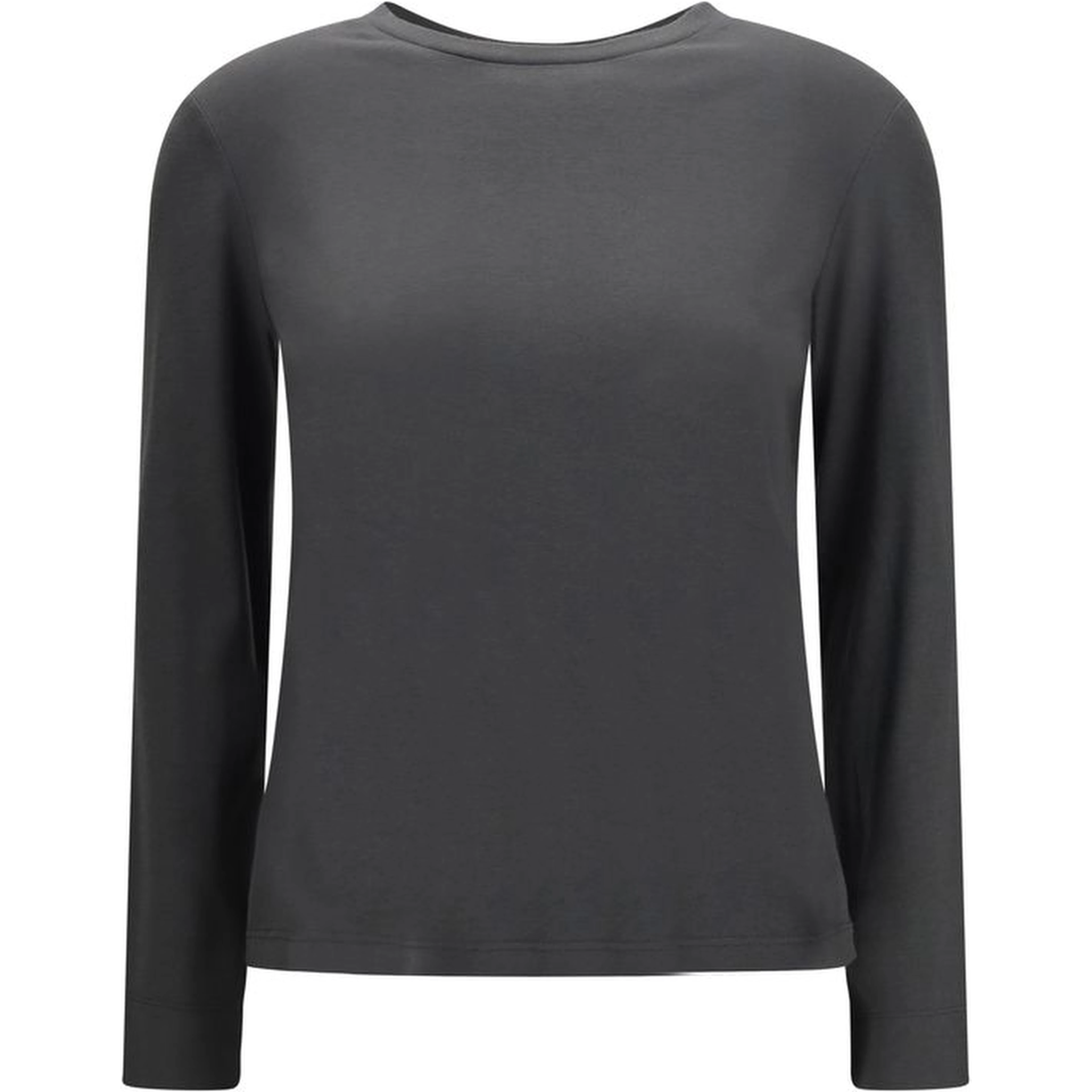 Gray Cotton Long Sleeve T-Shirt
