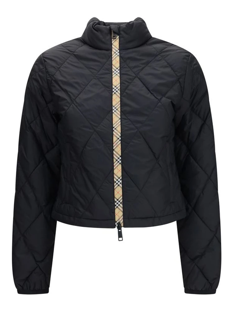 Black Polyamide Full-Length Jacket