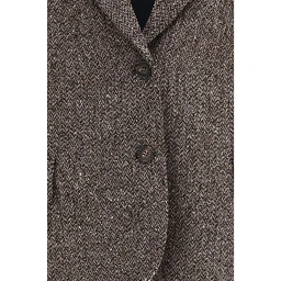 Brown Wool Oves Aries Biker Jacket