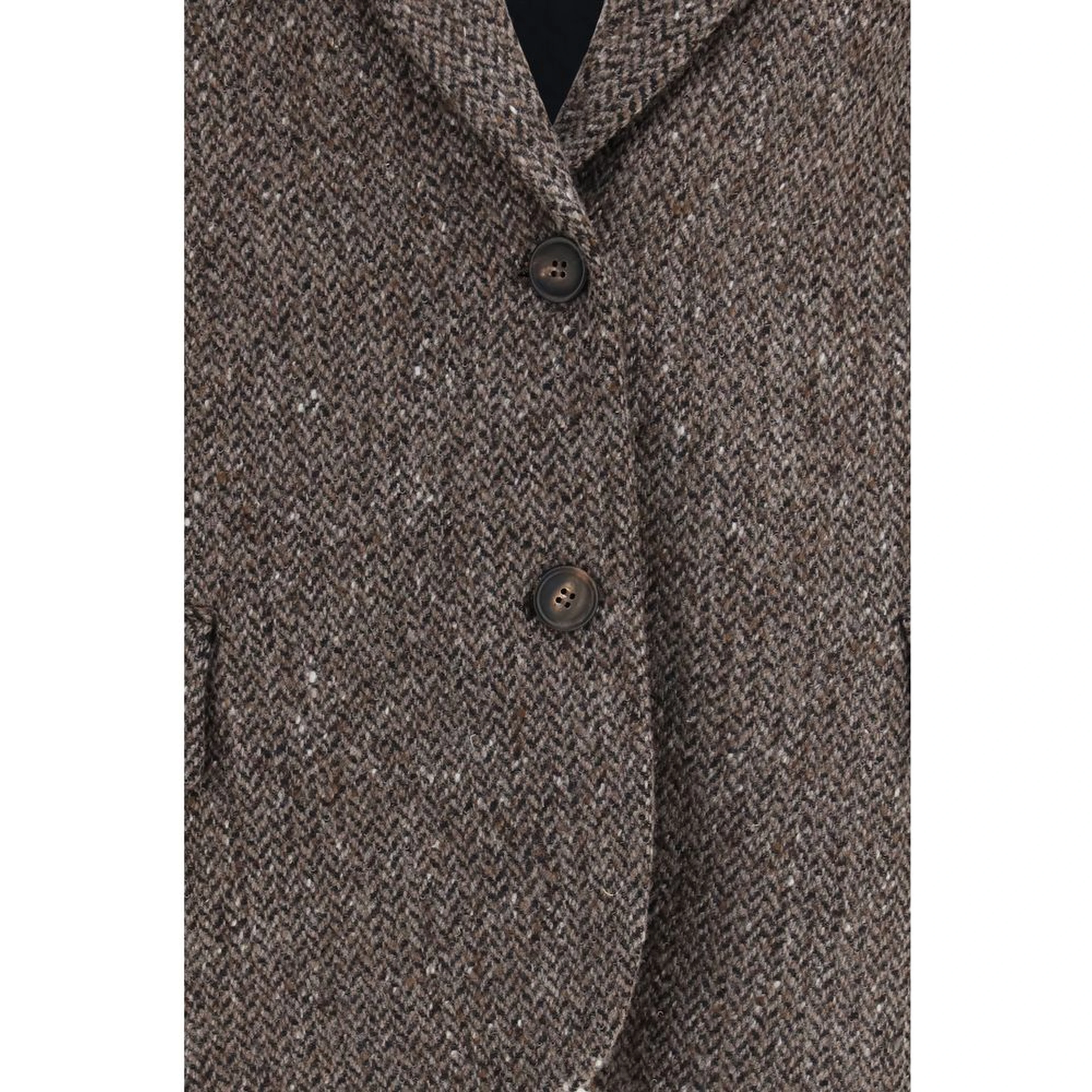 Brown Wool Oves Aries Biker Jacket