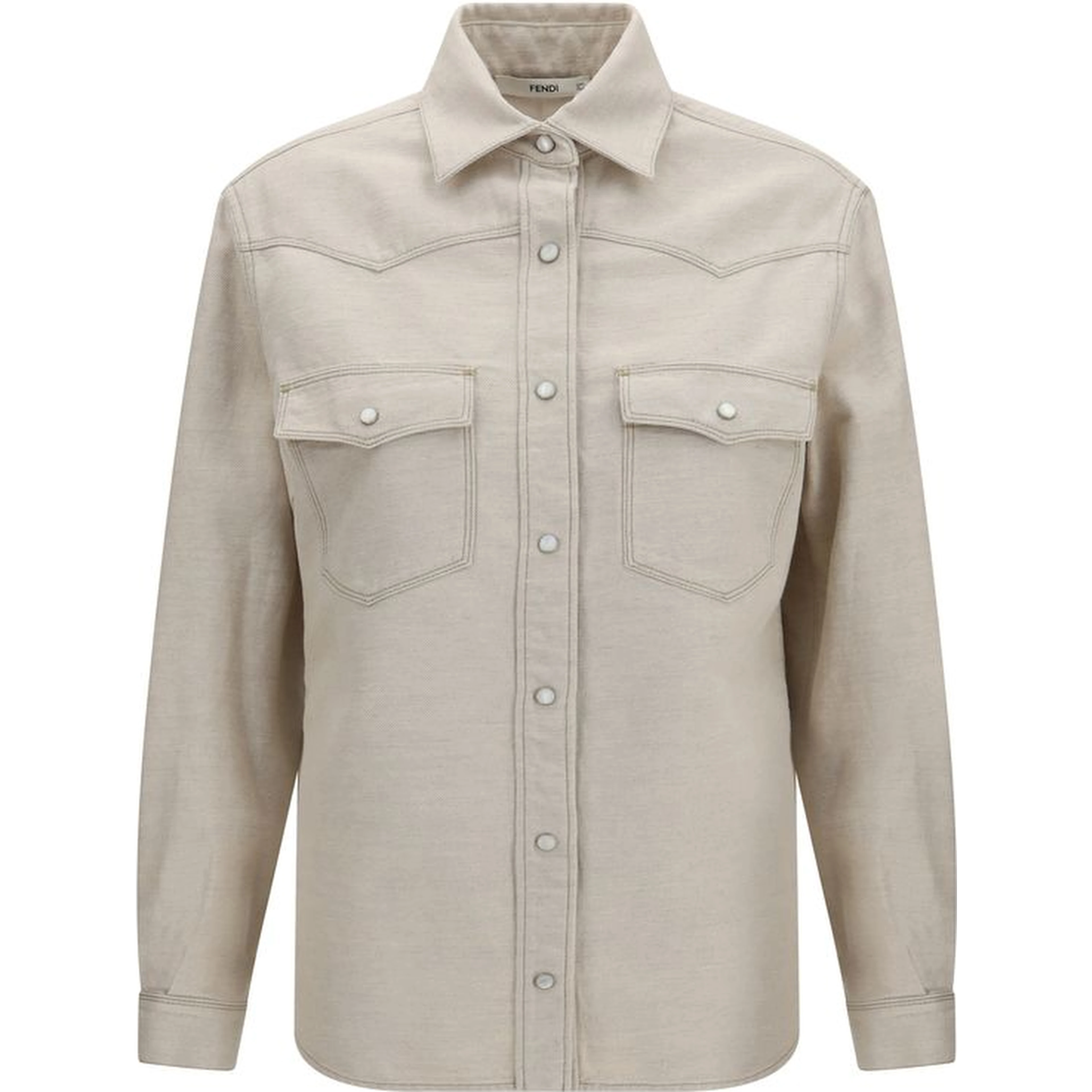 Beige Denim Shirt