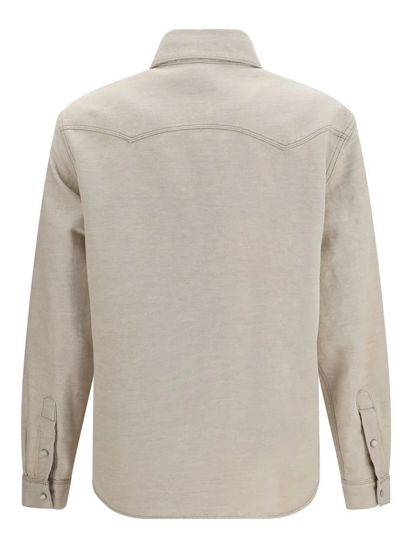 Beige Denim Shirt