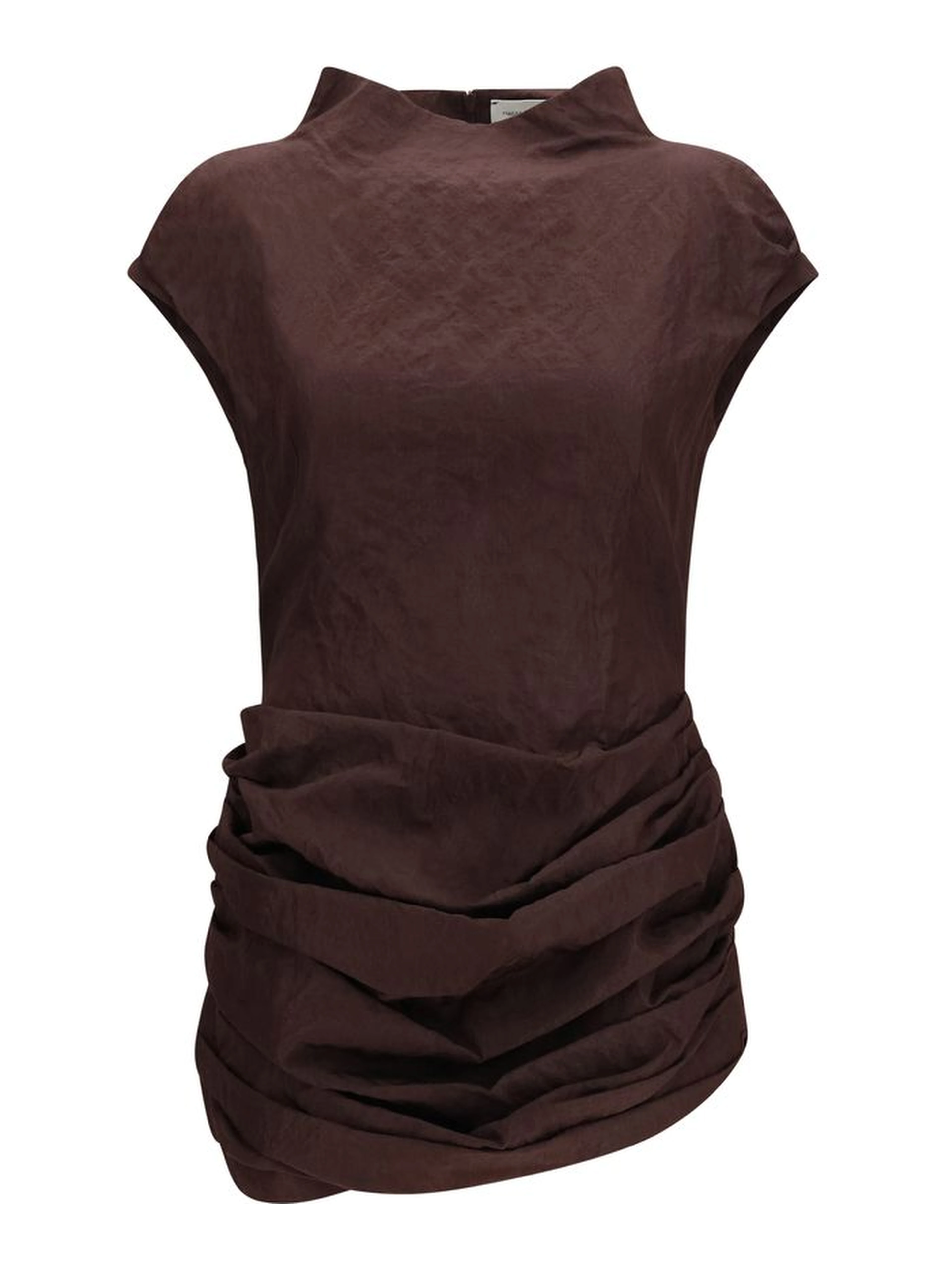 Brown Cotton Casual Dress