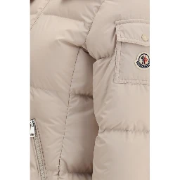 Beige Goose Down Shell Jacket