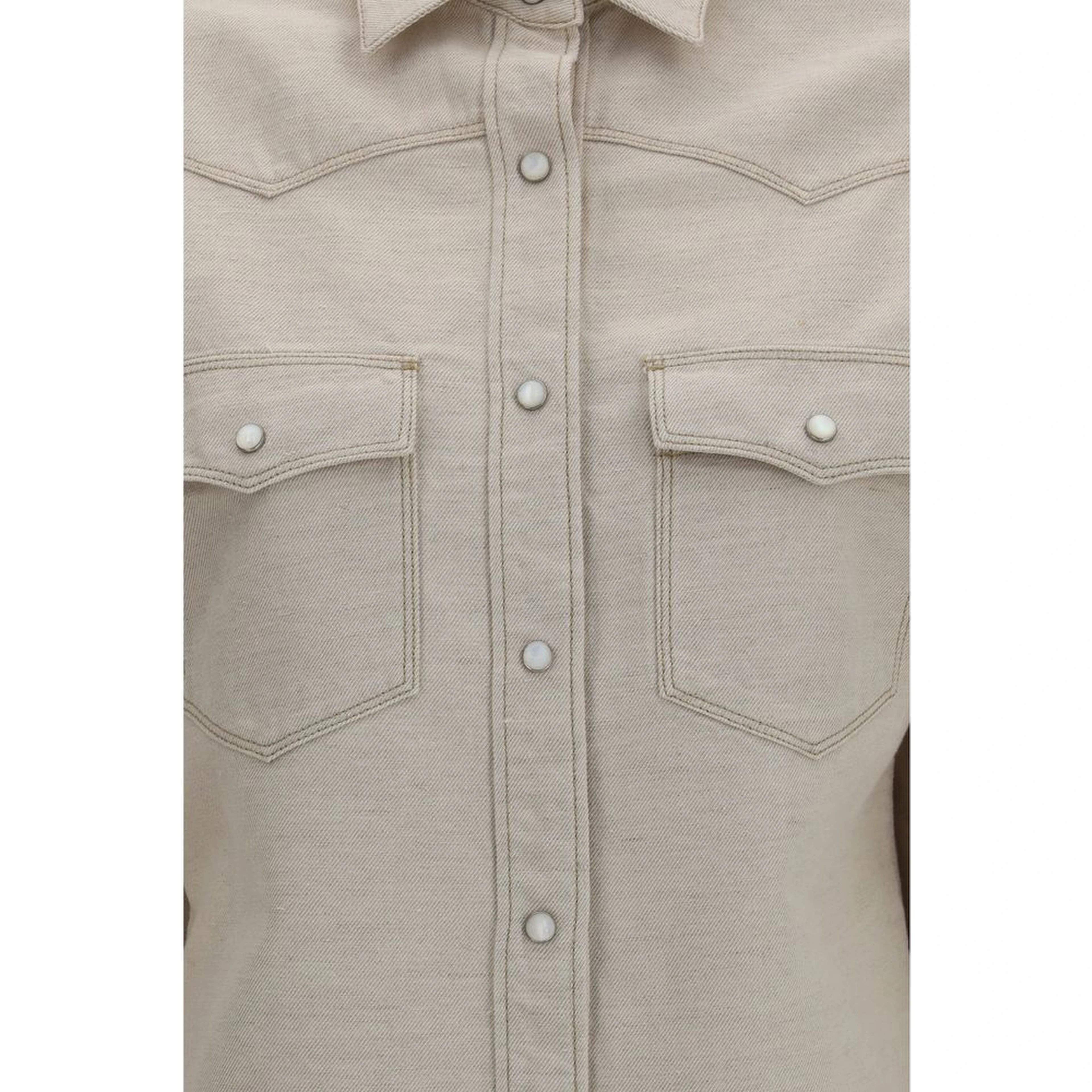 Beige Denim Shirt